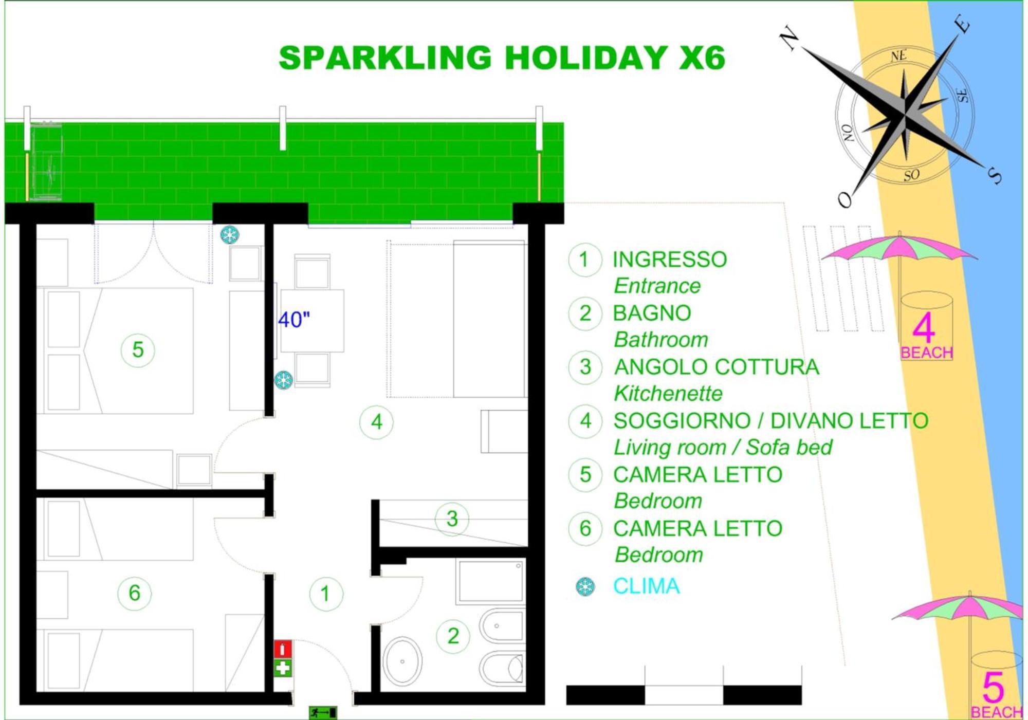 Sparkling Holiday Lignano Sabbiadoro Værelse billede